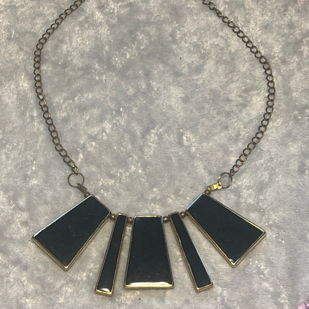 Chico's Black and Gold Statement Necklace